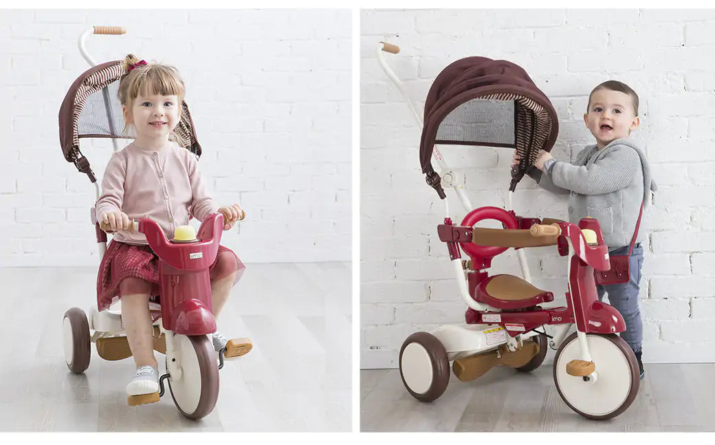 Tricycle pliable avec auvent iimo 3-in-1